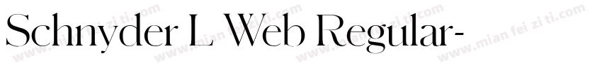 Schnyder L Web Regular字体转换